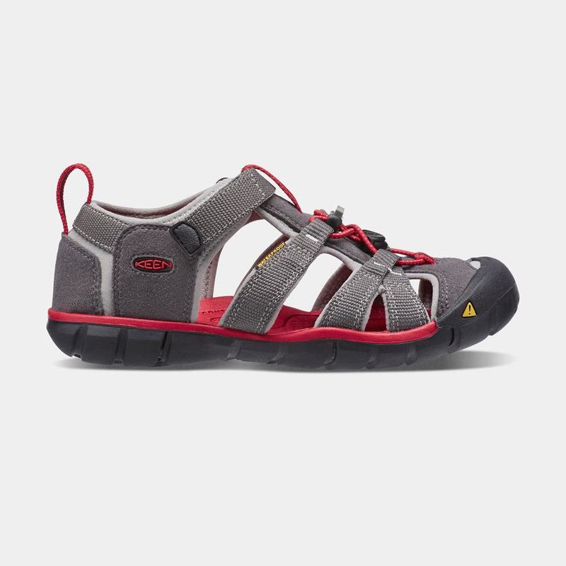 Sandalias Keen Seacamp II Cnx Para Niños Grises/Rojos - Sandalias Keen Mexico (807391-QAN)